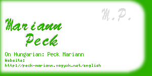 mariann peck business card